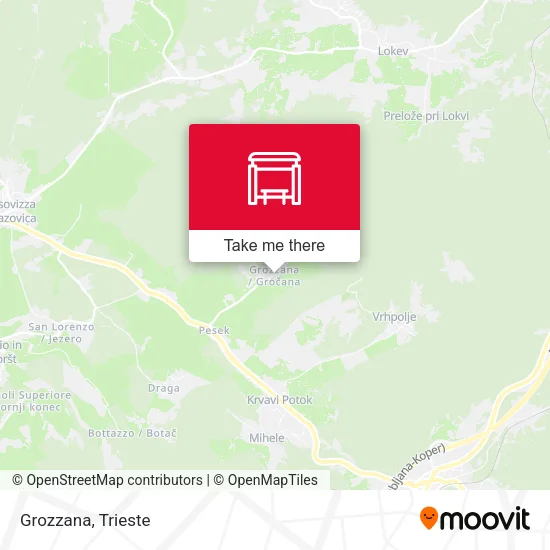 Grozzana map