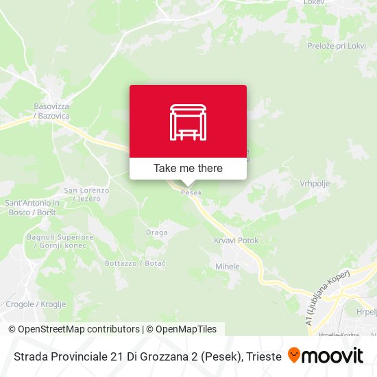 Strada Provinciale 21 Di Grozzana 2 (Pesek) map