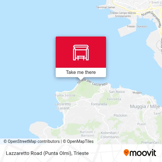 Lazzaretto Road (Punta Olmi) map