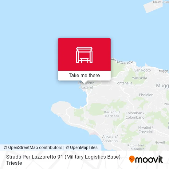 Strada Per Lazzaretto 91 (Military Logistics Base) map