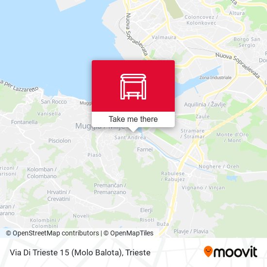 Via Di Trieste 15 (Molo Balota) map