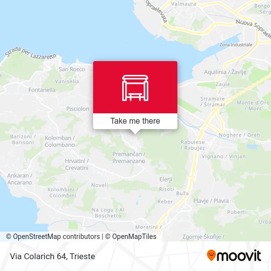 Colarich Road 64 map