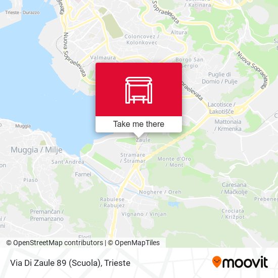 Via Di Zaule 89 (Scuola) map