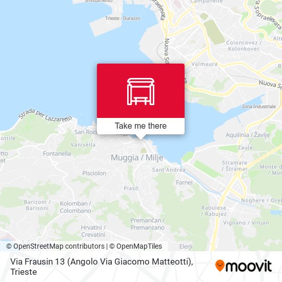 Via Frausin 13 (Angolo Via Giacomo Matteotti) map