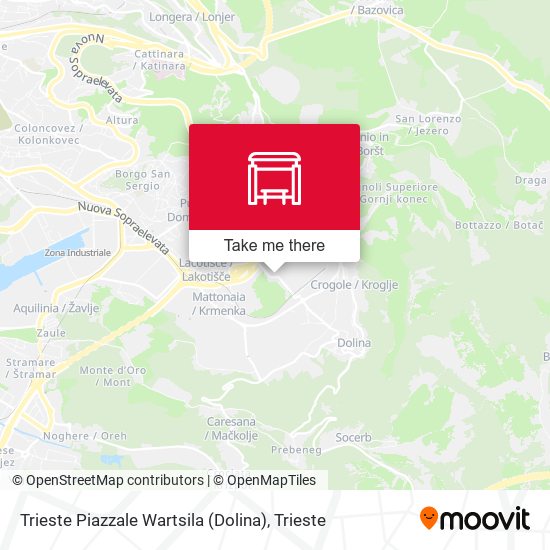 Trieste Piazzale Wartsila (Dolina) map