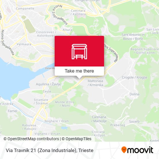 Via Travnik 21 (Zona Industriale) map