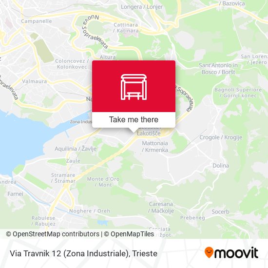 Via Travnik 12 (Zona Industriale) map