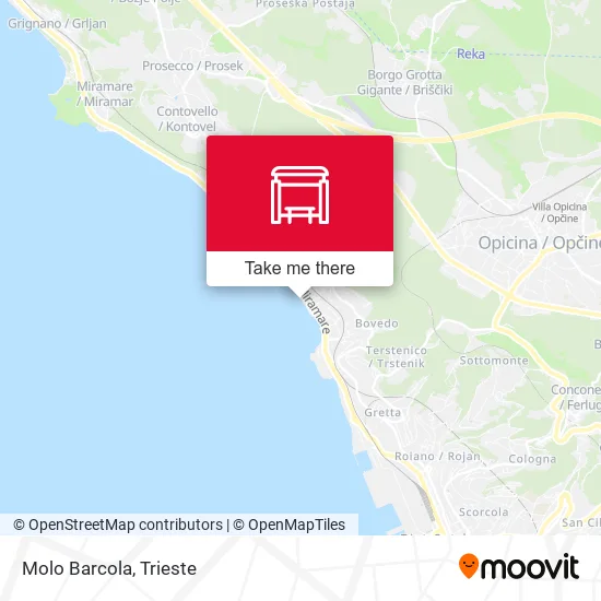 Molo Barcola map