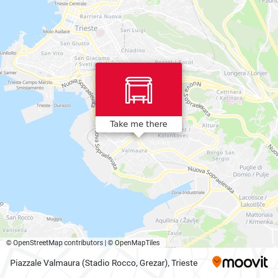 Piazzale Valmaura (Stadio Rocco, Grezar) map