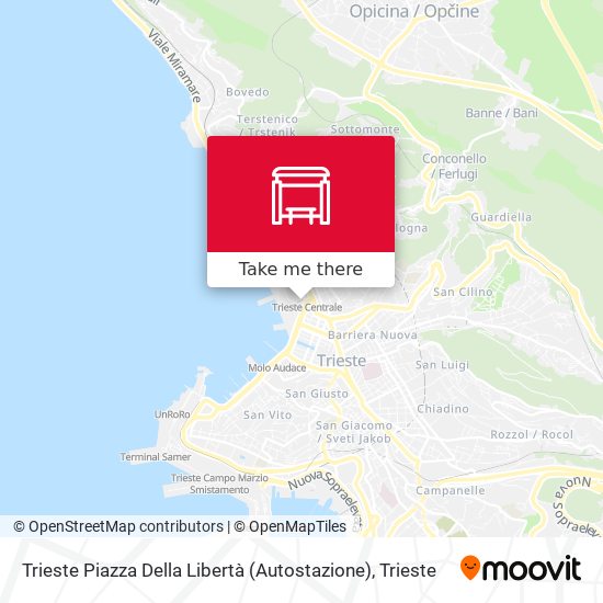 Trieste Piazza Della Libertà (Autostazione) map