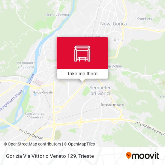 Gorizia Via Vittorio Veneto 129 map