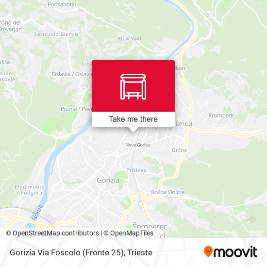 Gorizia Via Foscolo (Fronte 25) map