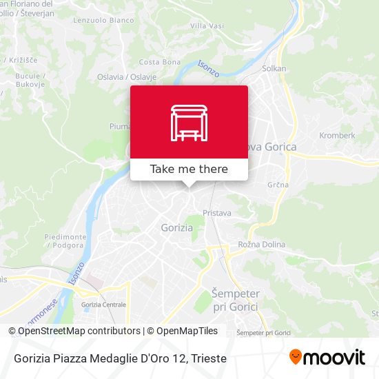 Gorizia Piazza Medaglie D'Oro 12 map
