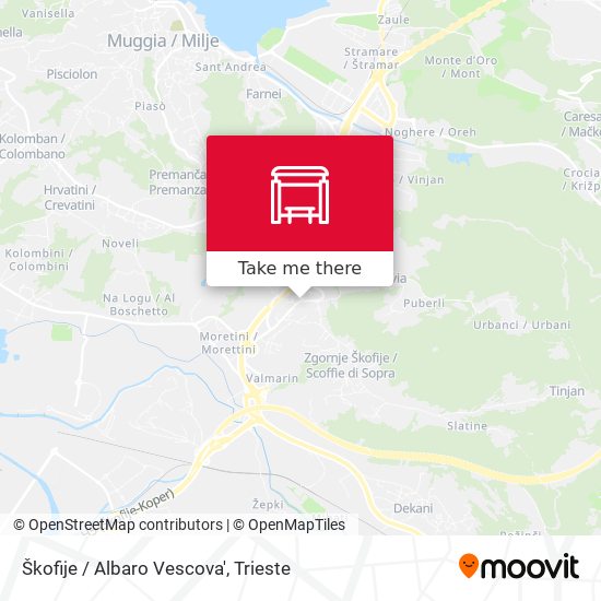 Škofije / Albaro Vescova' map