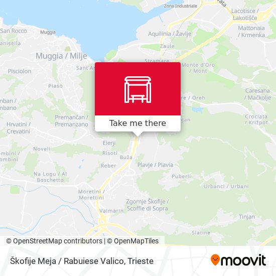 Škofije Meja  / Rabuiese Valico map