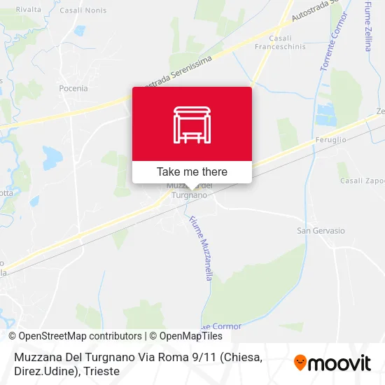 Muzzana Del Turgnano Via Roma 9 / 11 (Chiesa, Direz.Udine) map