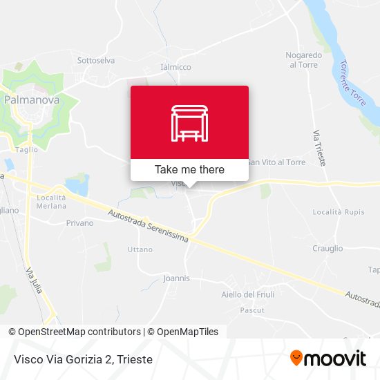 Visco Via Gorizia 2 map