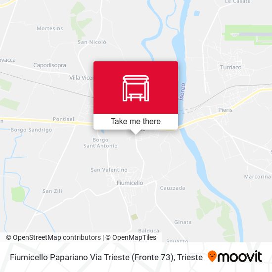 Fiumicello Papariano Via Trieste (Fronte 73) map