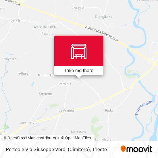 Perteole Via Giuseppe Verdi (Cimitero) map