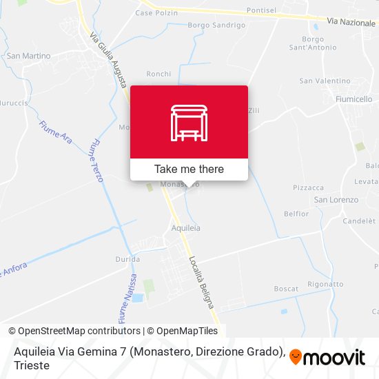 Aquileia Via Gemina 7 (Monastero, Direzione Grado) map
