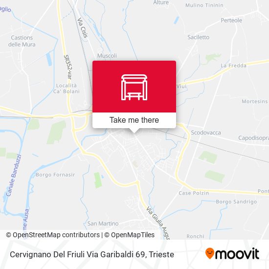 Cervignano Del Friuli Via Garibaldi 69 map