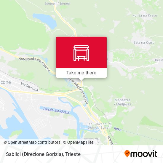 Sablici (Direzione Gorizia) map