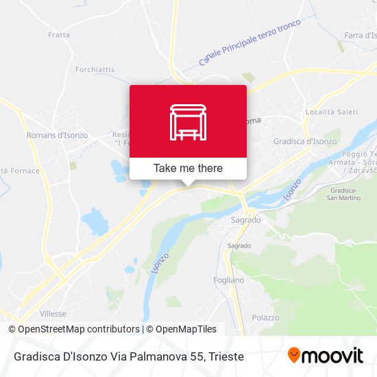 Gradisca D'Isonzo Via Palmanova 55 map