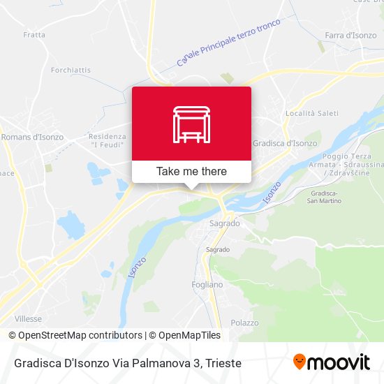 Gradisca D'Isonzo Via Palmanova 3 map
