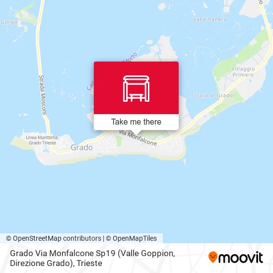 Grado Via Monfalcone Sp19 (Valle Goppion, Direzione Grado) map