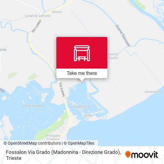 Fossalon Via Grado (Madonnina - Direzione Grado) map