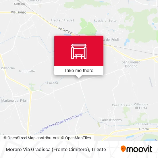 Moraro Via Gradisca (Fronte Cimitero) map