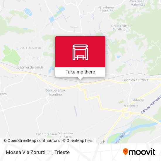 Mossa Via Zorutti 11 map