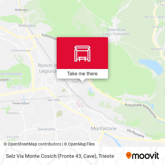 Selz Via Monte Cosich (Fronte 43, Cave) map