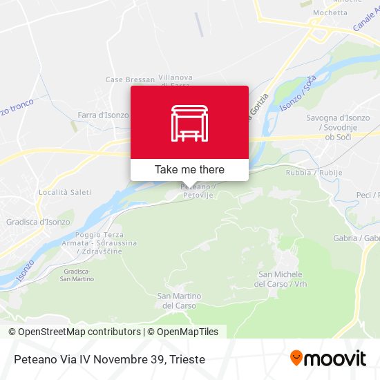 Peteano Via IV Novembre 39 map