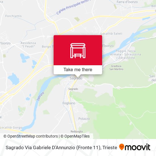 Sagrado Via Gabriele D'Annunzio (Fronte 11) map
