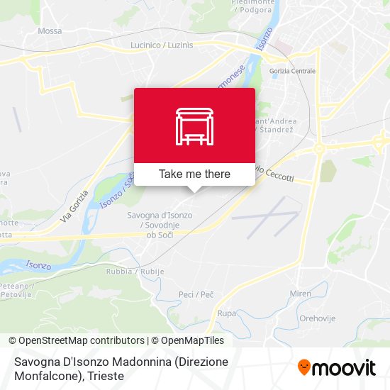 Savogna D'Isonzo Madonnina (Direzione Monfalcone) map