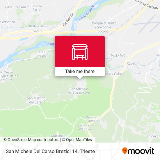 San Michele Del Carso Brezici 14 map