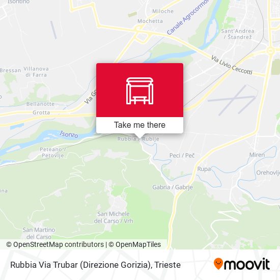 Rubbia Via Trubar (Direzione Gorizia) map
