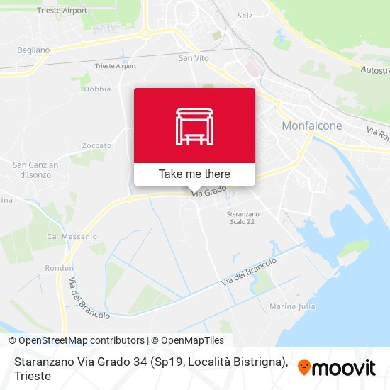 Staranzano Via Grado 34 (Sp19, Località Bistrigna) map