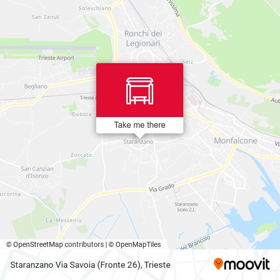 Staranzano Via Savoia (Fronte 26) map