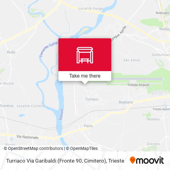 Turriaco Via Garibaldi (Fronte 90, Cimitero) map