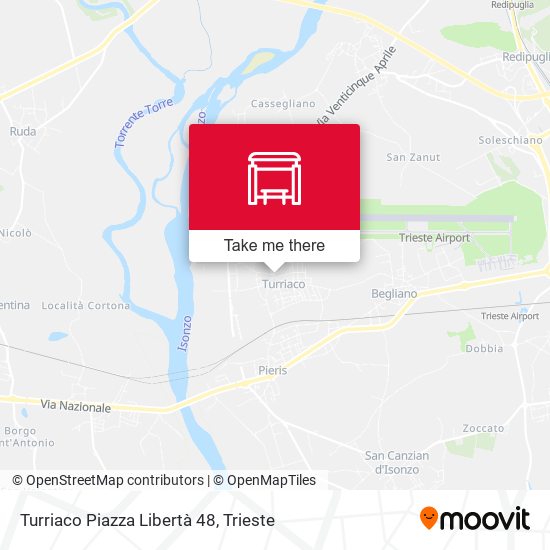 Turriaco Piazza Libertà 48 map