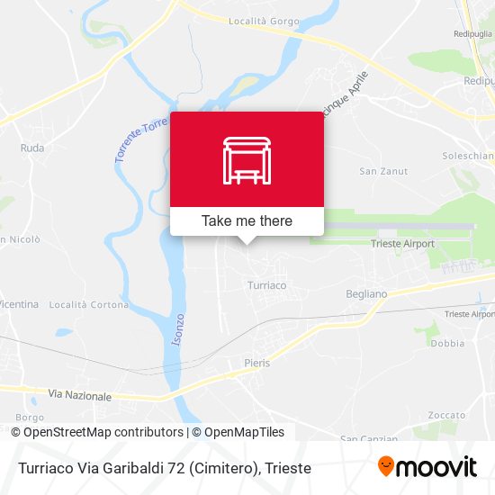 Turriaco Via Garibaldi 72 (Cimitero) map
