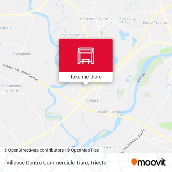 Villesse Centro Commerciale Tiare map