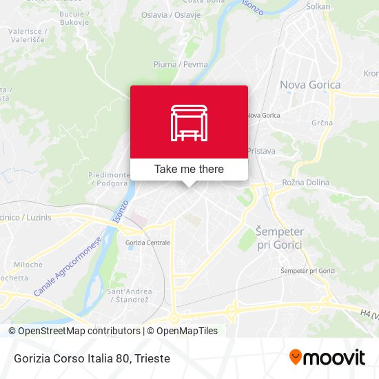 Gorizia Corso Italia 80 map