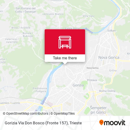 Gorizia Via Don Bosco (Fronte 157) map