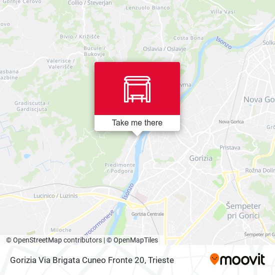 Gorizia Via Brigata Cuneo Fronte 20 map