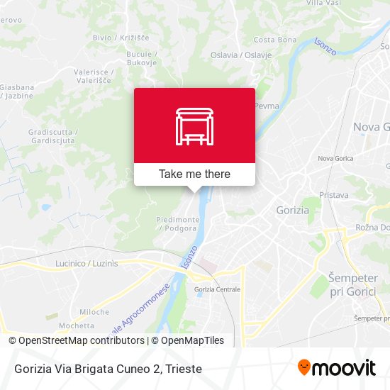 Gorizia Via Brigata Cuneo 2 map