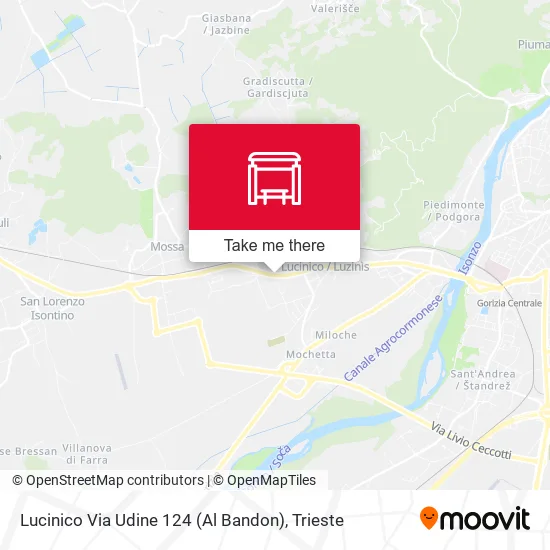 Lucinico Via Udine 124 (Al Bandon) map