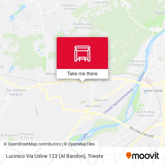 Lucinico Via Udine 123 (Al Bandon) map